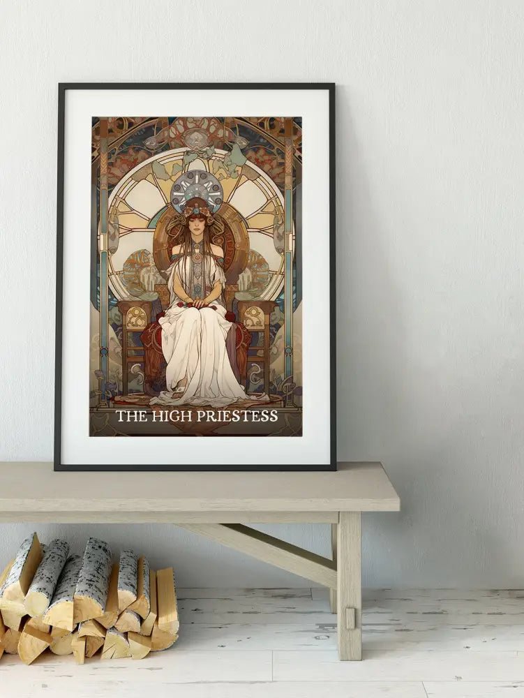 The High Priestess Tarot Card Print No Frame Poster Wall Art for Collectors Home Decor by My Store