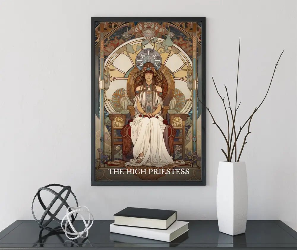 The High Priestess Tarot Card Print No Frame Poster Wall Art for Collectors Home Decor by My Store