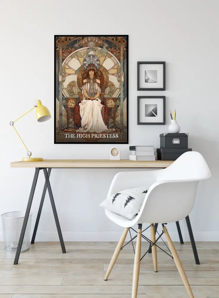 The High Priestess Tarot Card Print No Frame Poster Wall Art for Collectors Home Decor by My Store