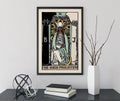 The High Priestess Tarot Card Print Unframed Black Woman Poster For Elegant Home Decor by My Store