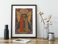 The Lovers Psychedelic Tarot Art Print Wedding Card by My Store