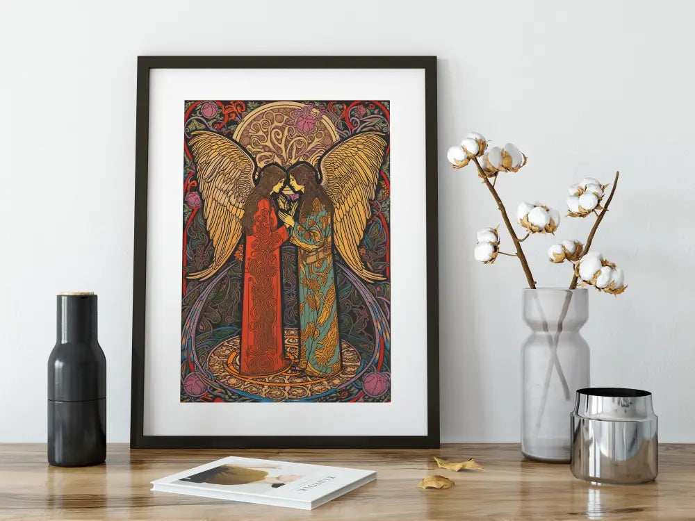 The Lovers Psychedelic Tarot Art Print Wedding Card by My Store
