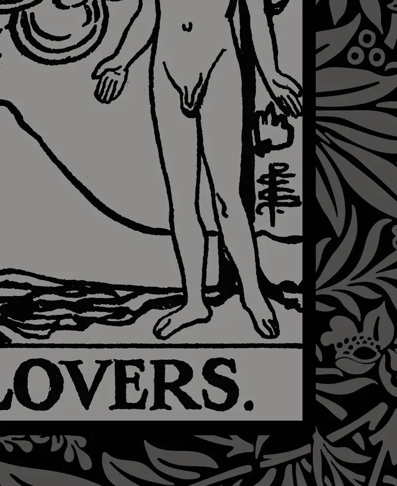 The Lovers Tarot Card Gray Print Poster No Frame by My Store