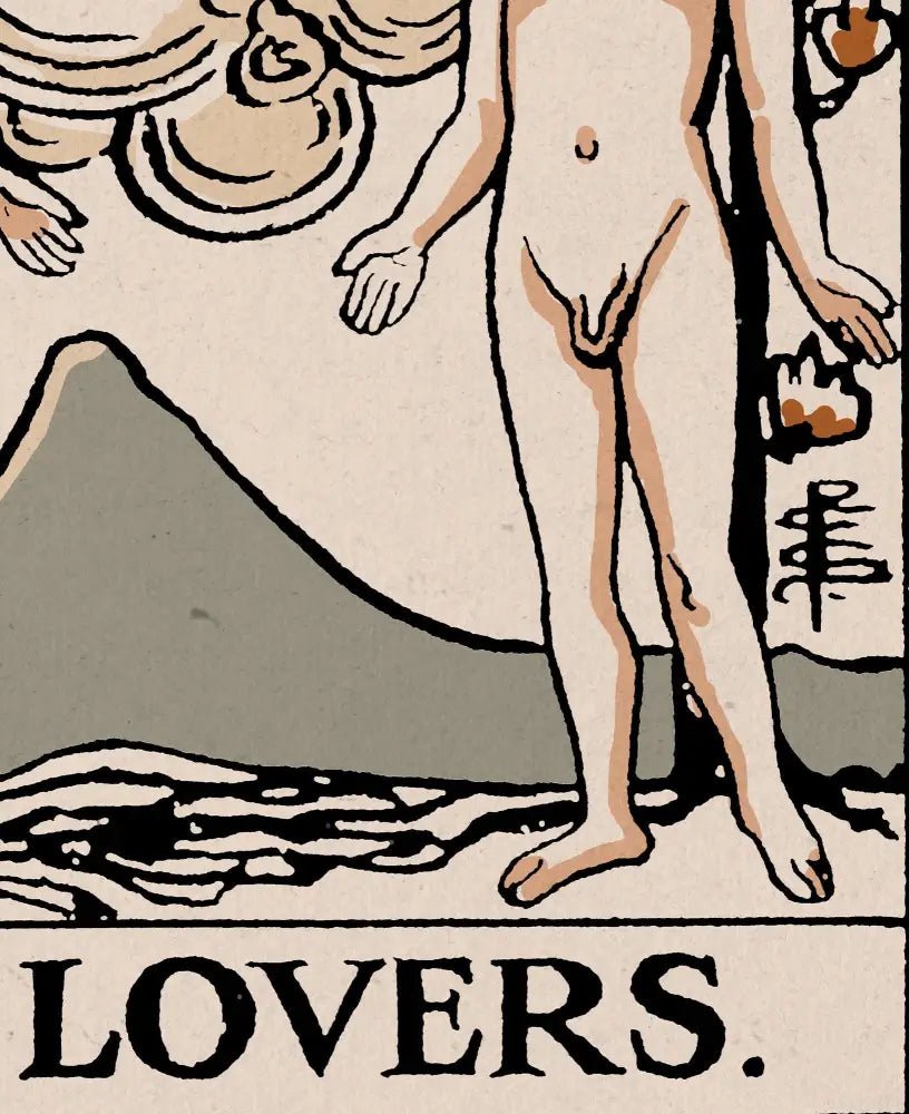 The Lovers Tarot Card Print Neutral Vibe Poster No Frame by My Store