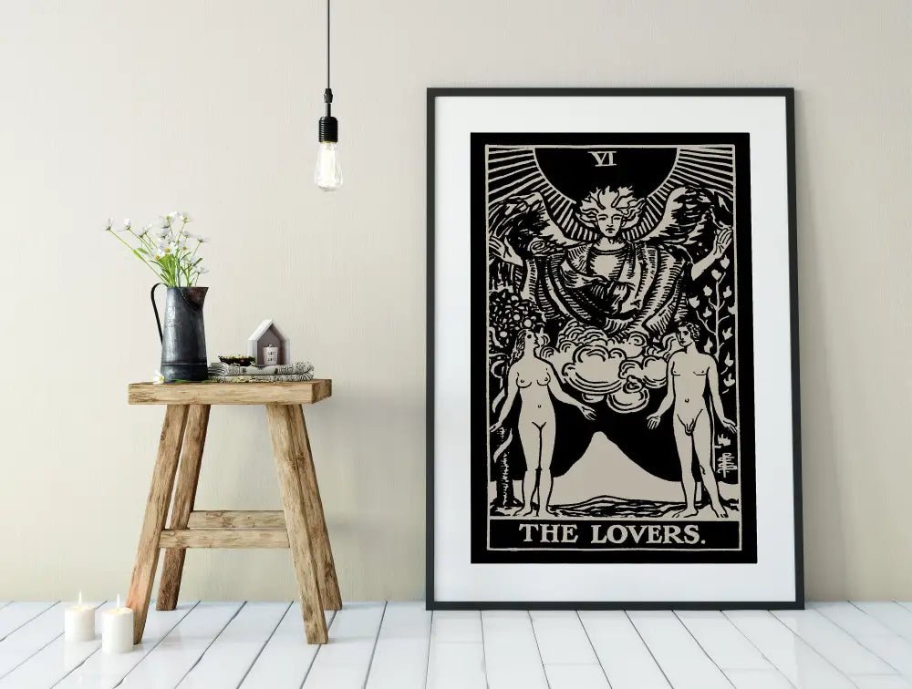 The Lovers Tarot Card Print No Frame Poster by My Store