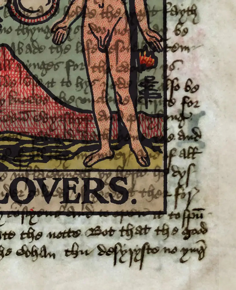 The Lovers Tarot Card Print No Frame Poster by My Store