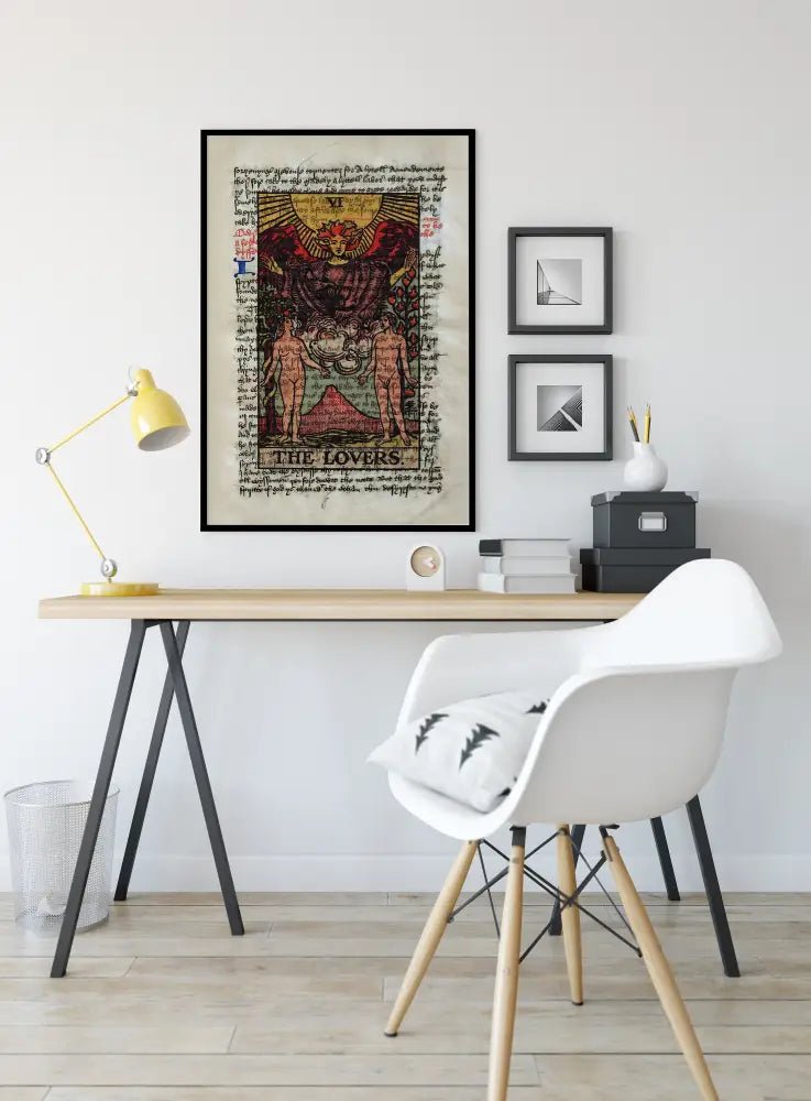 The Lovers Tarot Card Print No Frame Poster by My Store