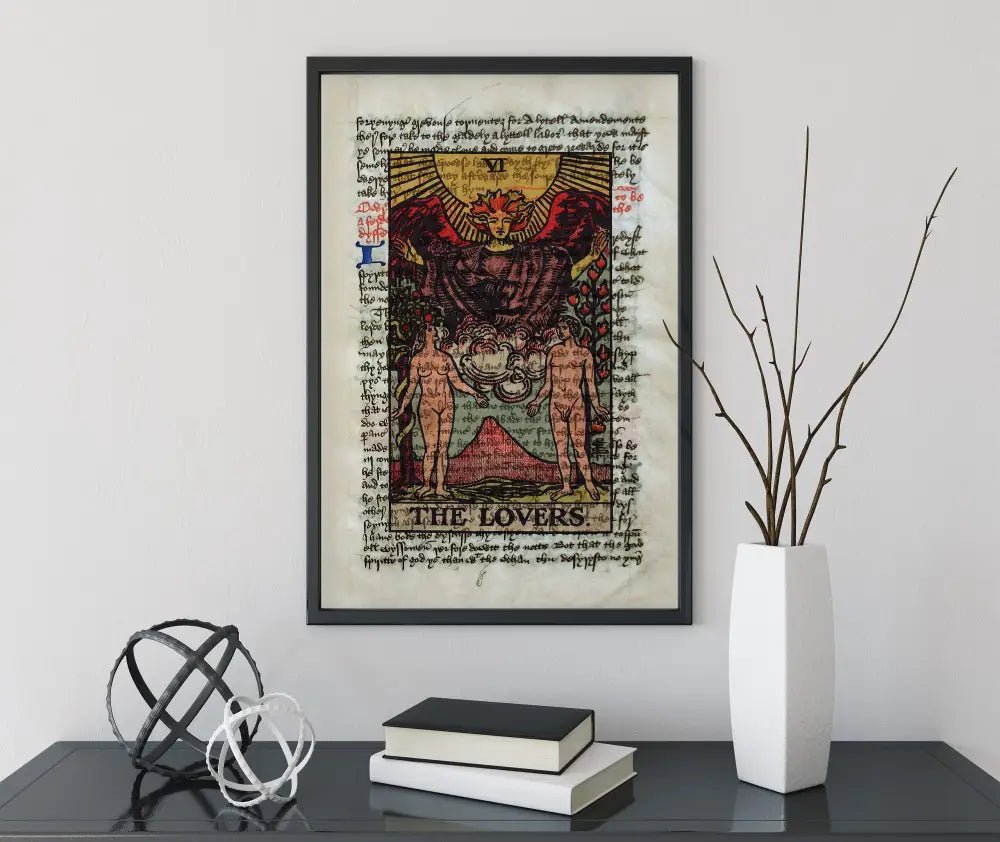 The Lovers Tarot Card Print No Frame Poster by My Store