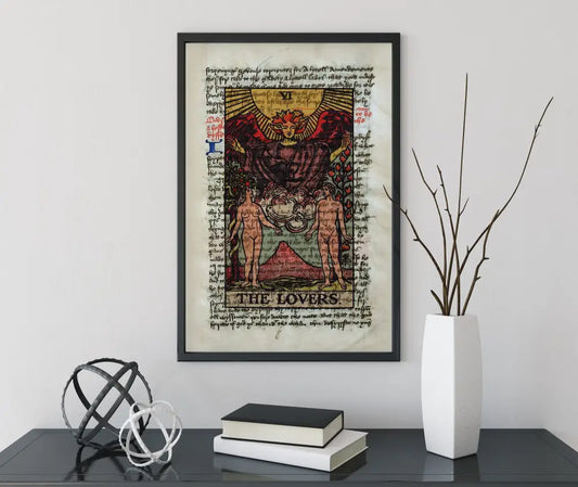 The Lovers Tarot Card Print No Frame Poster by My Store