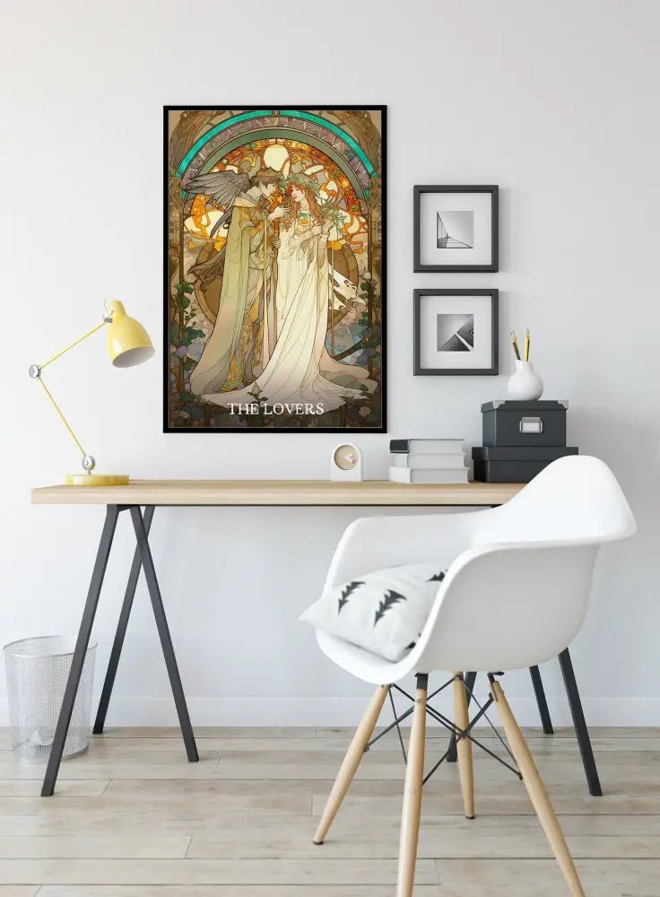 The Lovers Tarot Card Print No Frame Wall Poster For Home Decor Romance And Harmony by My Store