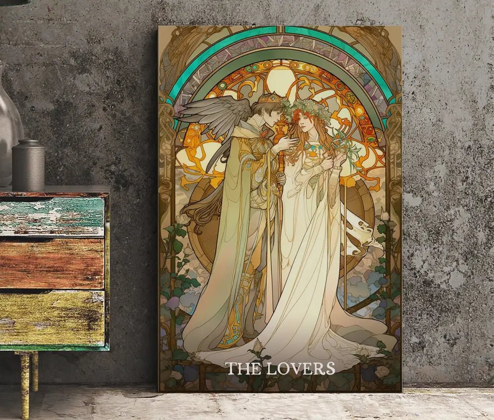 The Lovers Tarot Card Print No Frame Wall Poster For Home Decor Romance And Harmony by My Store