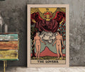 The Lovers Tarot Card Print Two Women Lovers Poster No Frame High Quality Fine Art Print by My Store