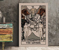 The Lovers Tarot Card Print Two Women Lovers Poster by My Store