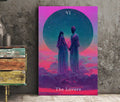 The Lovers Tarot Card Print Vaporwave Poster No Frame by My Store