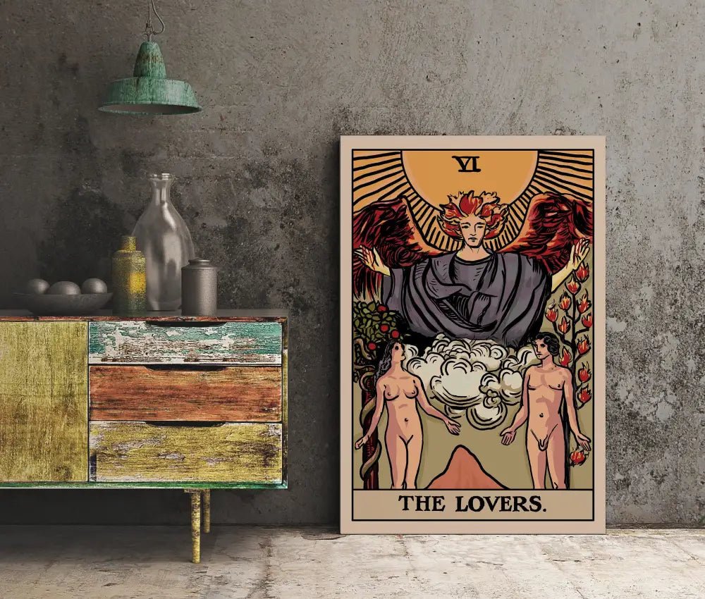 The Lovers Tarot Print by Printagrams Harvest Tarot - Limited by My Store
