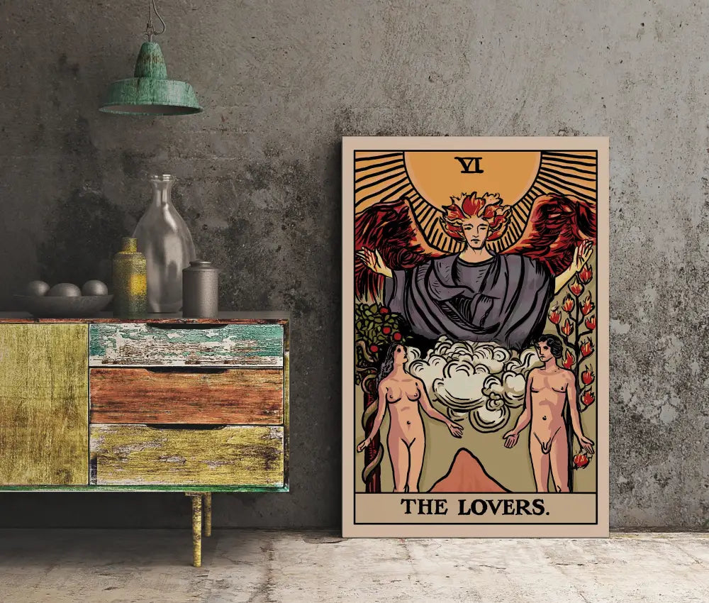 The Lovers Tarot Print by Printagrams Harvest Tarot - Limited by My Store