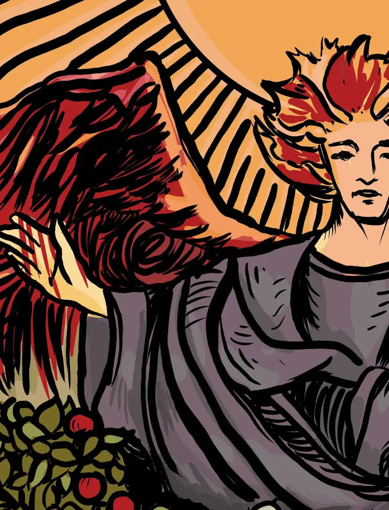 The Lovers Tarot Print by Printagrams Harvest Tarot - Limited by My Store