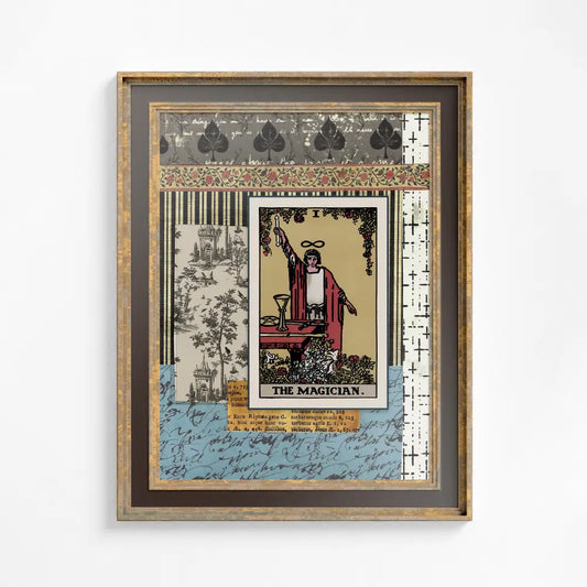 The Magician Collage - Tarot Card Print: Vintage Art Poster