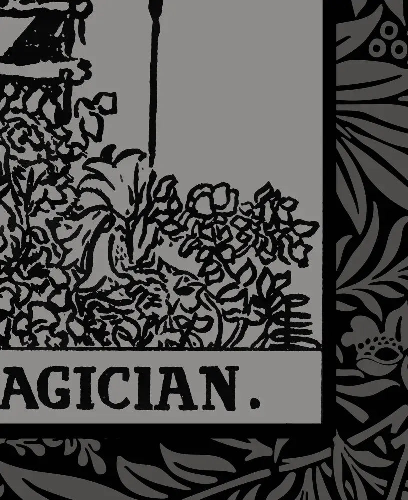 The Magician Tarot Card Grey and Black Print Poster No Frame by My Store