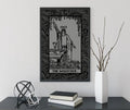 The Magician Tarot Card Grey and Black Print Poster No Frame by My Store