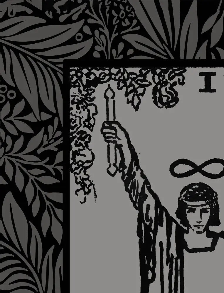 The Magician Tarot Card Grey and Black Print Poster No Frame by My Store