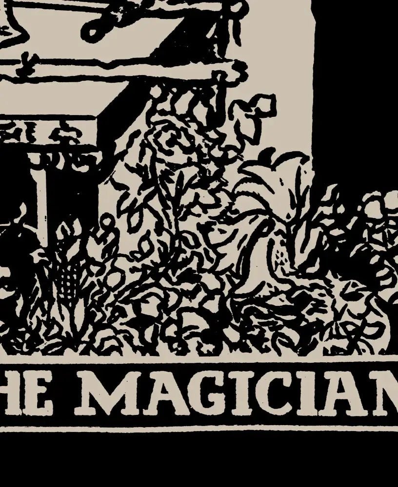 The Magician Tarot Card Print Black Poster No Frame Wall Decor For Spiritual Home by My Store