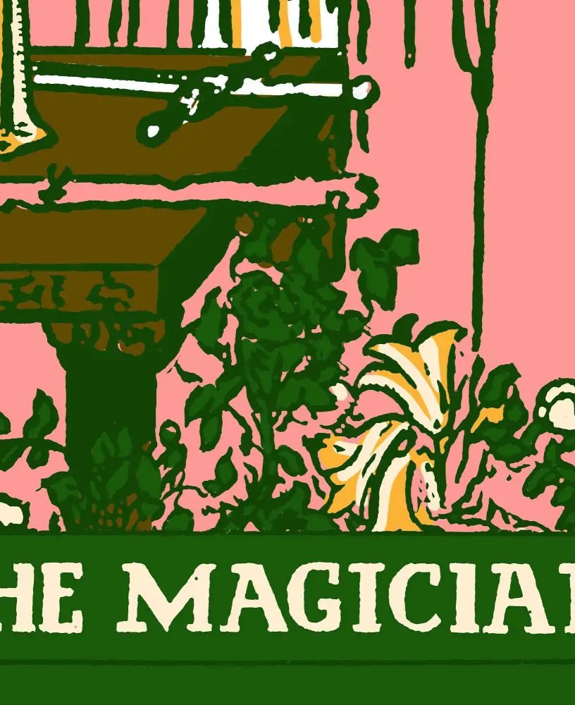 The Magician Tarot Card Print Bubblegum Goth Colors Poster by My Store