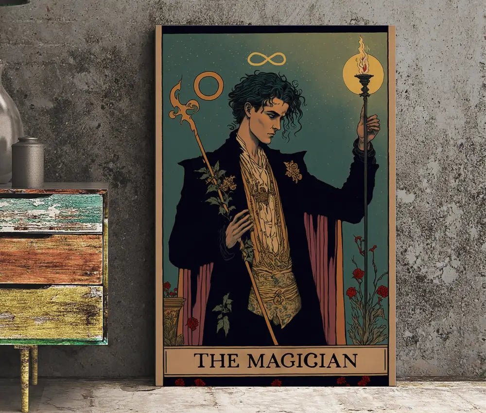 The Magician Tarot Card Print No Frame Art Poster For Elegant Wall Decor And Collectors Edition by My Store