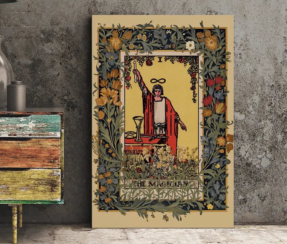 The Magician Tarot Card Print Wall Art by Pamela Colman Smith Major Arcana Poster by My Store