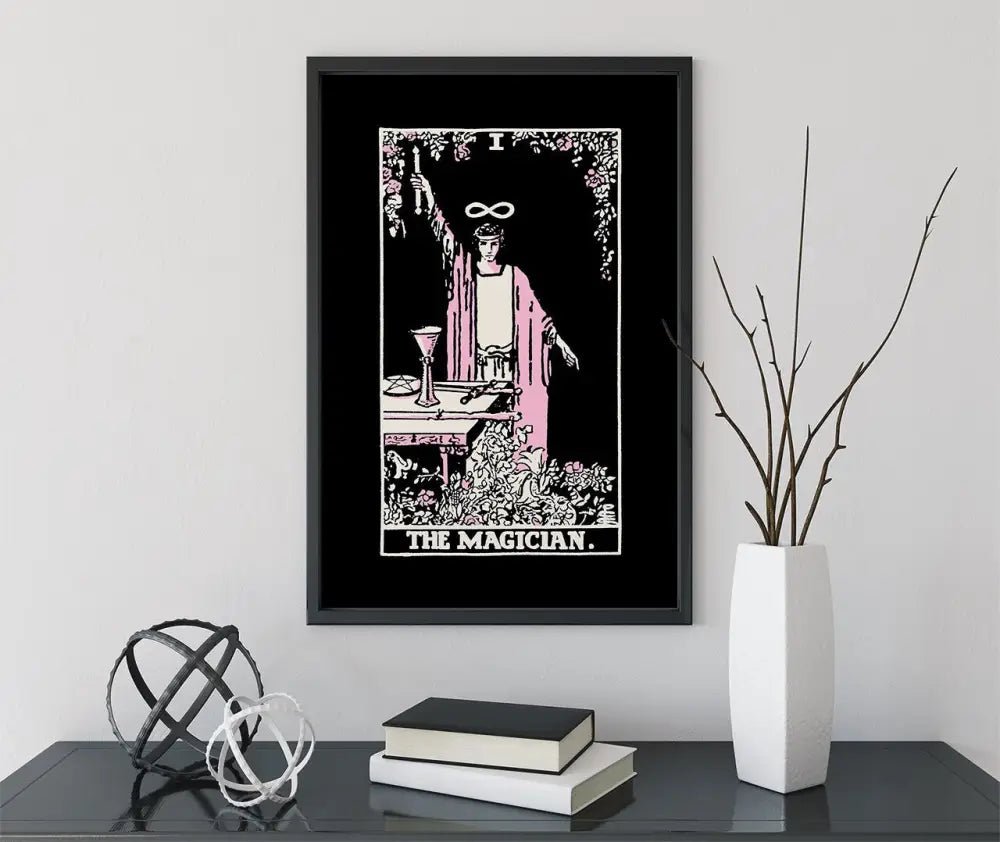 The Magician Tarot Card Three Color Print Poster No Frame Wall Art For Tarot Lovers by My Store