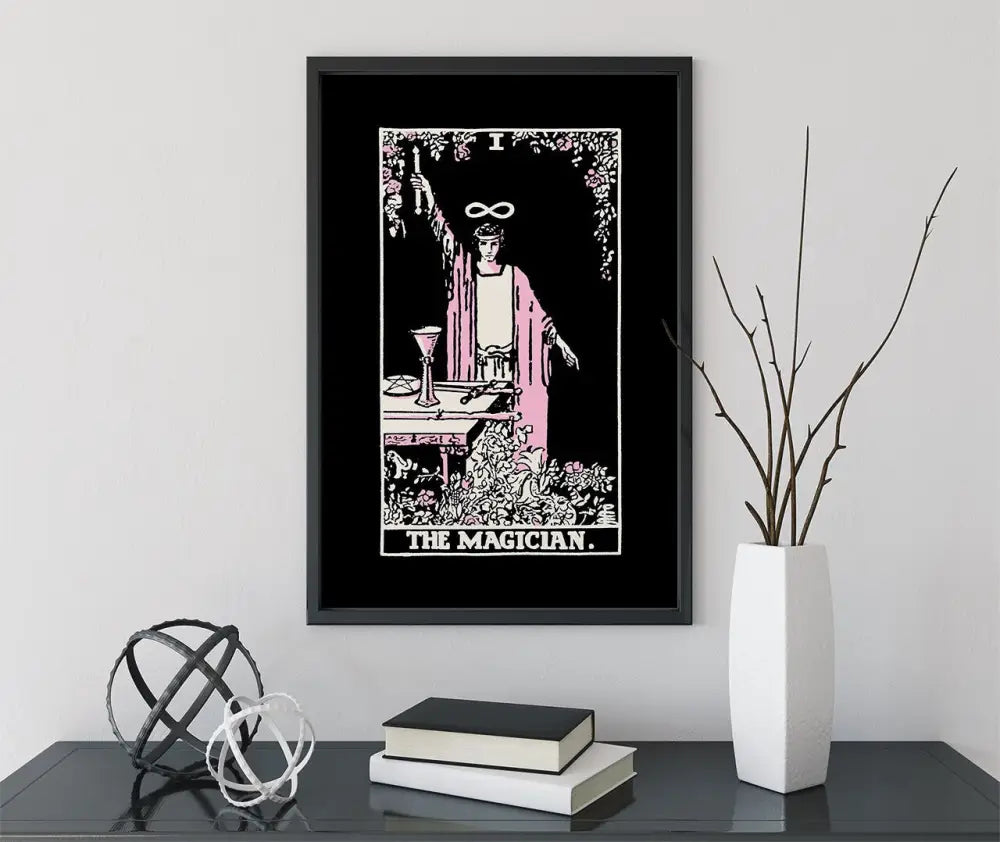 The Magician Tarot Card Three Color Print Poster No Frame Wall Art For Tarot Lovers by My Store