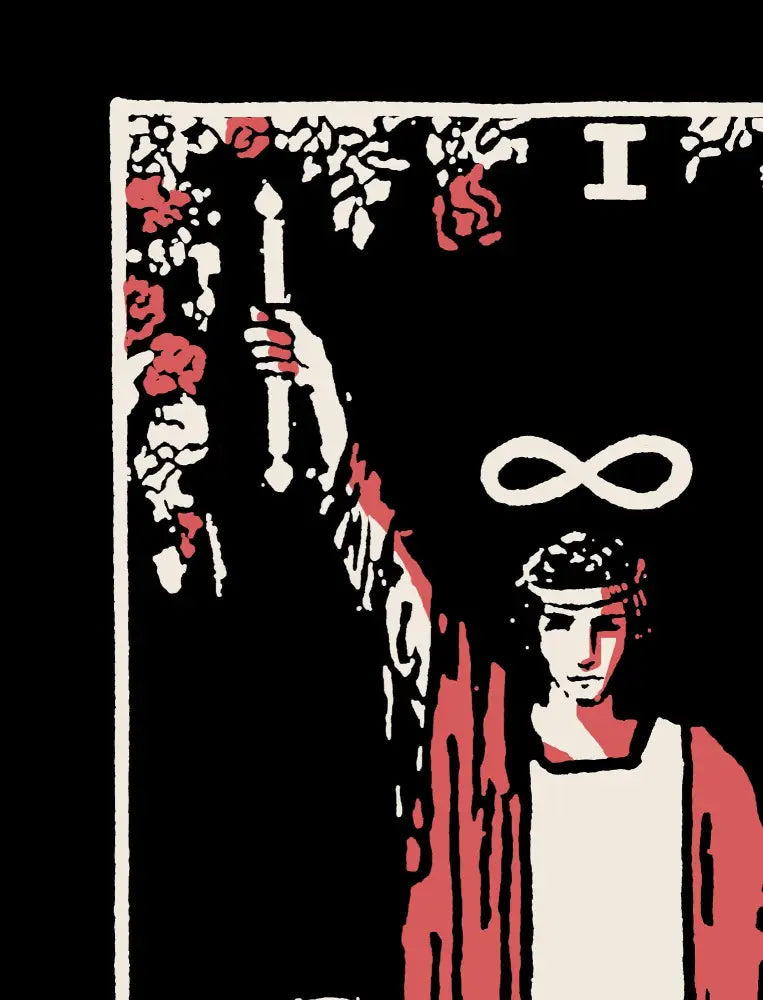 The Magician Tarot Card Three Color Print Poster No Frame Wall Art For Tarot Lovers by My Store