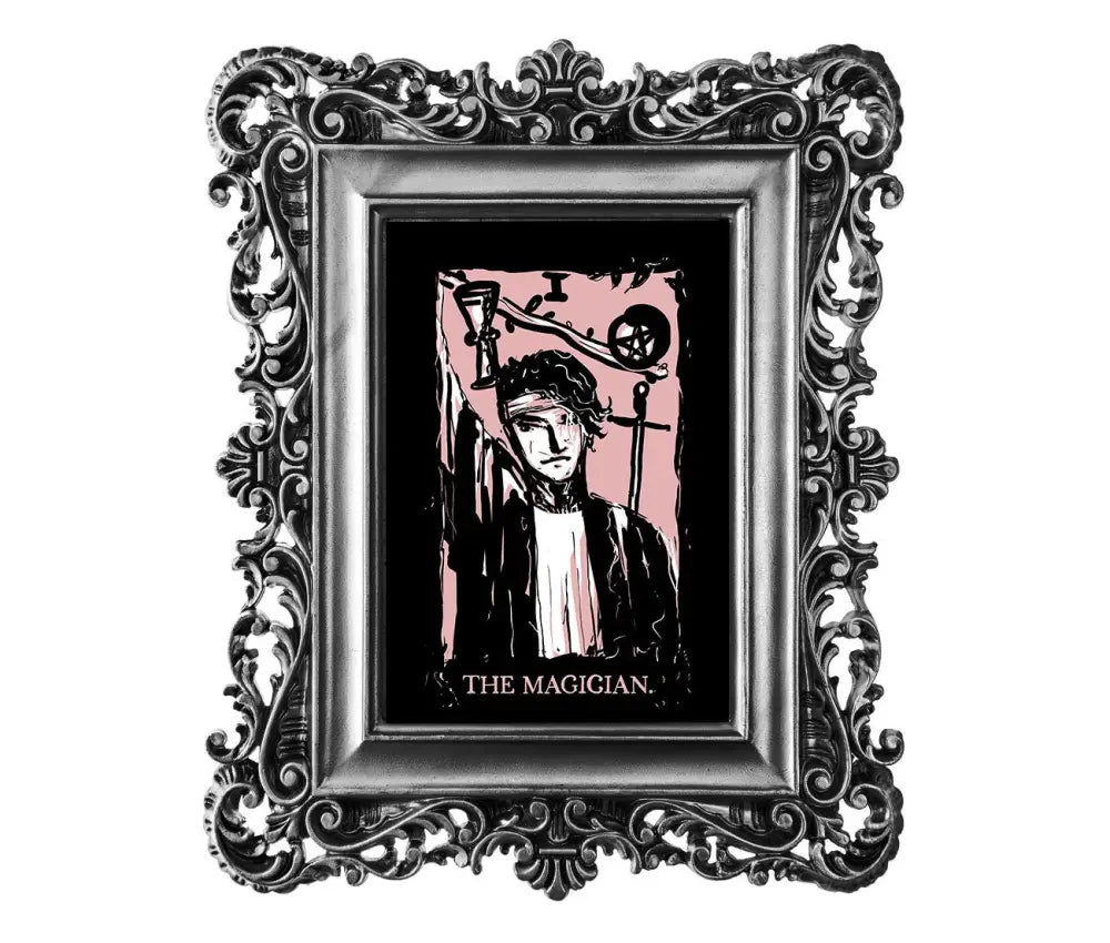 The Magician Tarot Print: Pink Goth Pastel Tarot Poster by DesignBohemian
