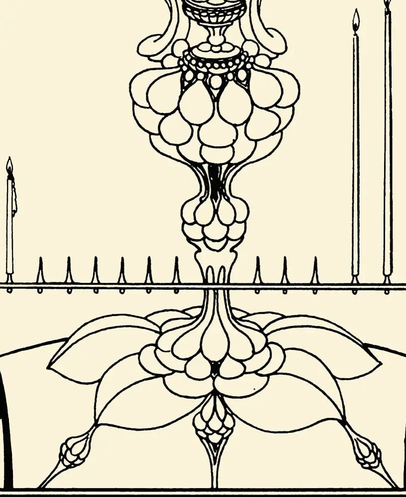The Mirror of Love by Aubrey Beardsley Art Nouveau Print No Frame Poster Artwork for Elegant Rooms by My Store