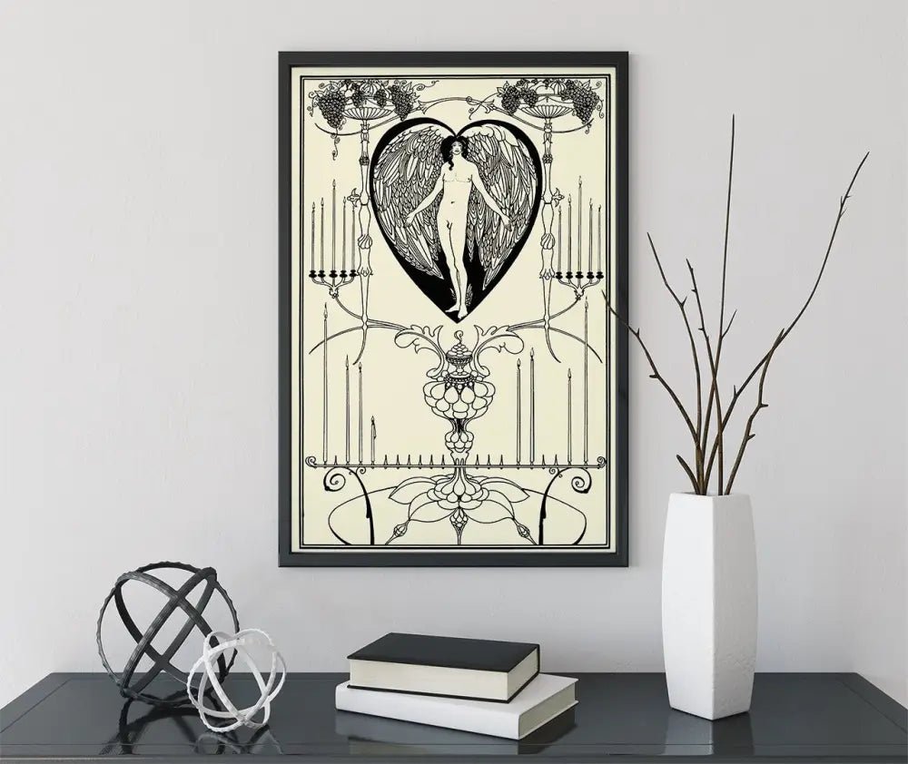 The Mirror of Love by Aubrey Beardsley Art Nouveau Print No Frame Poster Artwork for Elegant Rooms by My Store