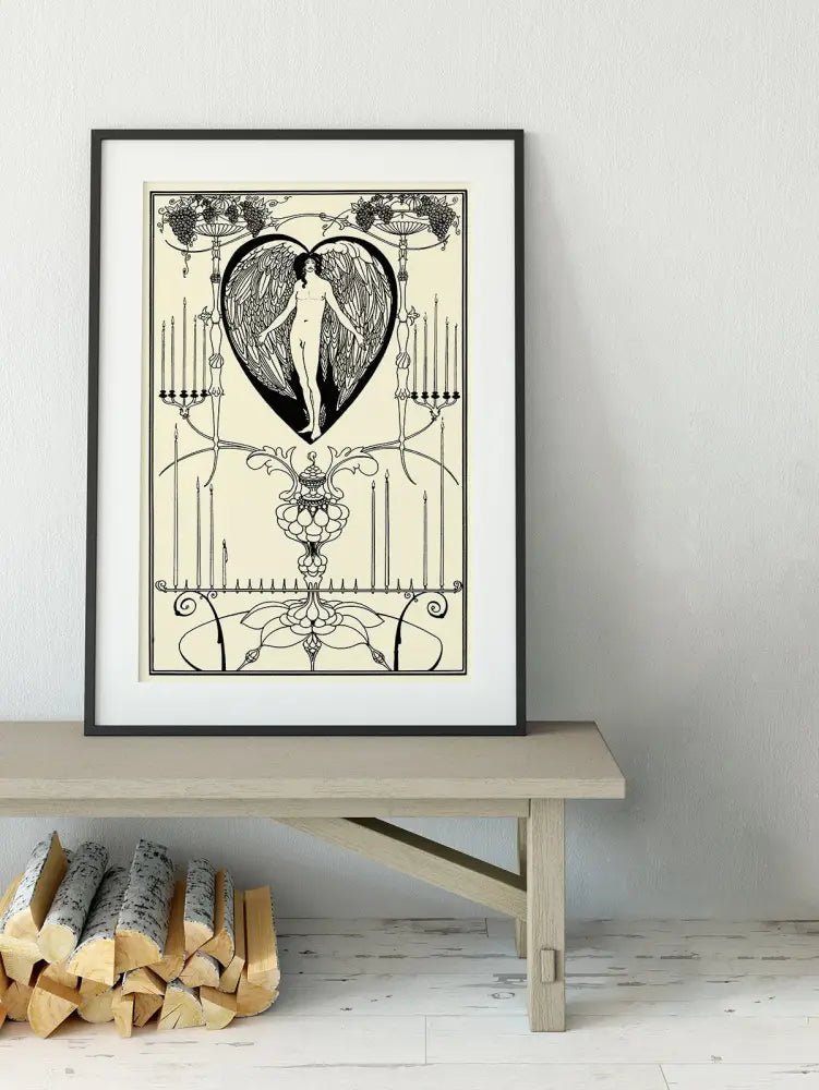 The Mirror of Love by Aubrey Beardsley Art Nouveau Print No Frame Poster Artwork for Elegant Rooms by My Store