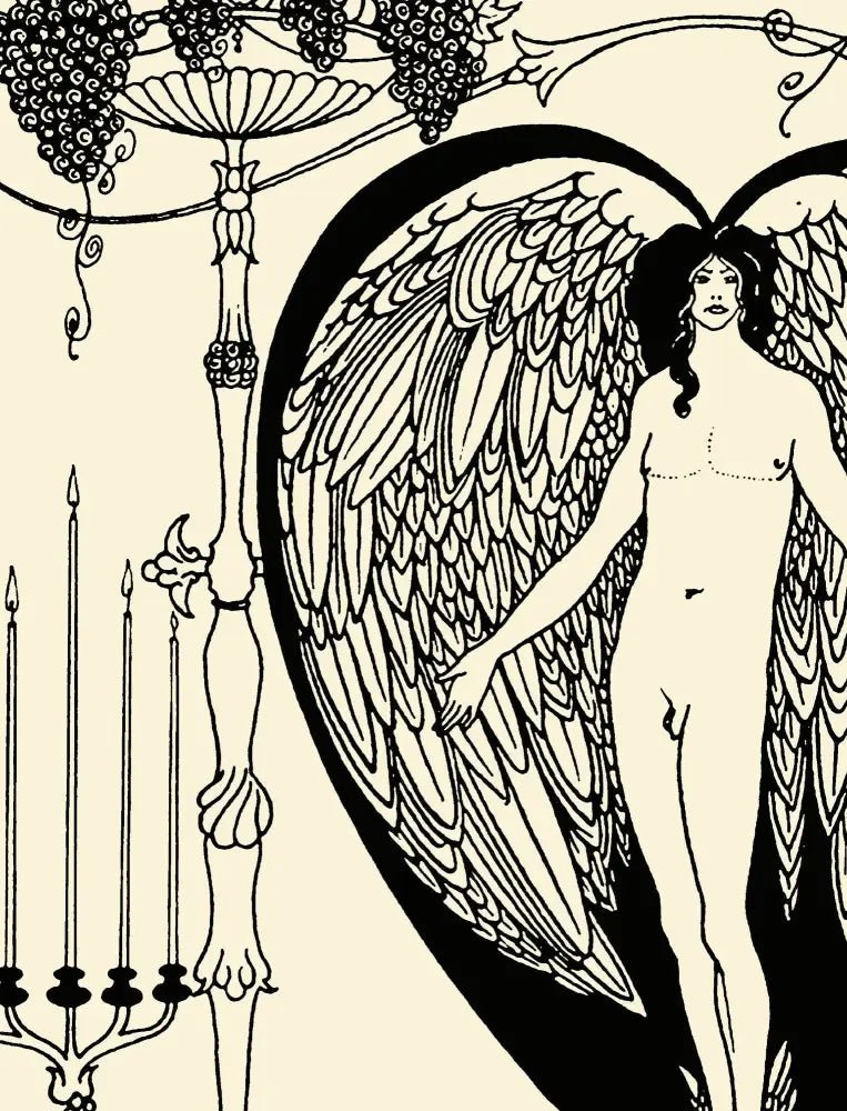 The Mirror of Love by Aubrey Beardsley Art Nouveau Print No Frame Poster Artwork for Elegant Rooms by My Store