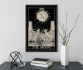 The Moon Tarot Card Print Black Poster No Frame by My Store