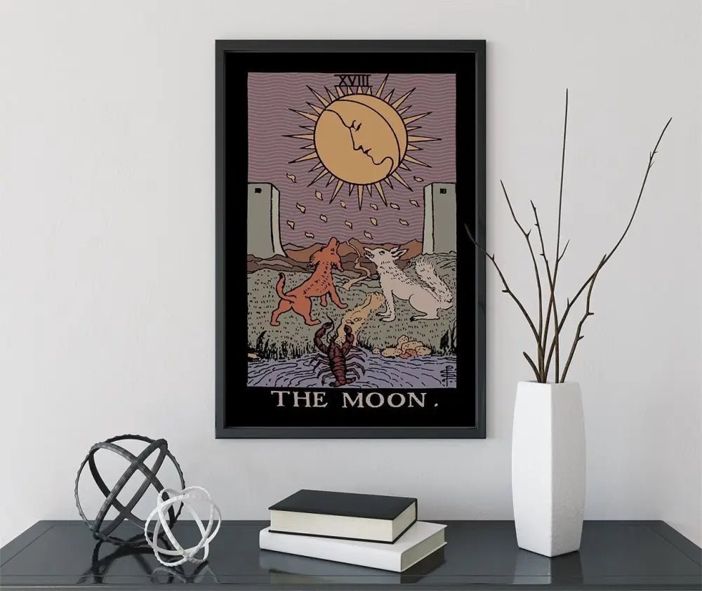 The Moon Tarot Card Print Darker Colorway Poster No Frame by My Store
