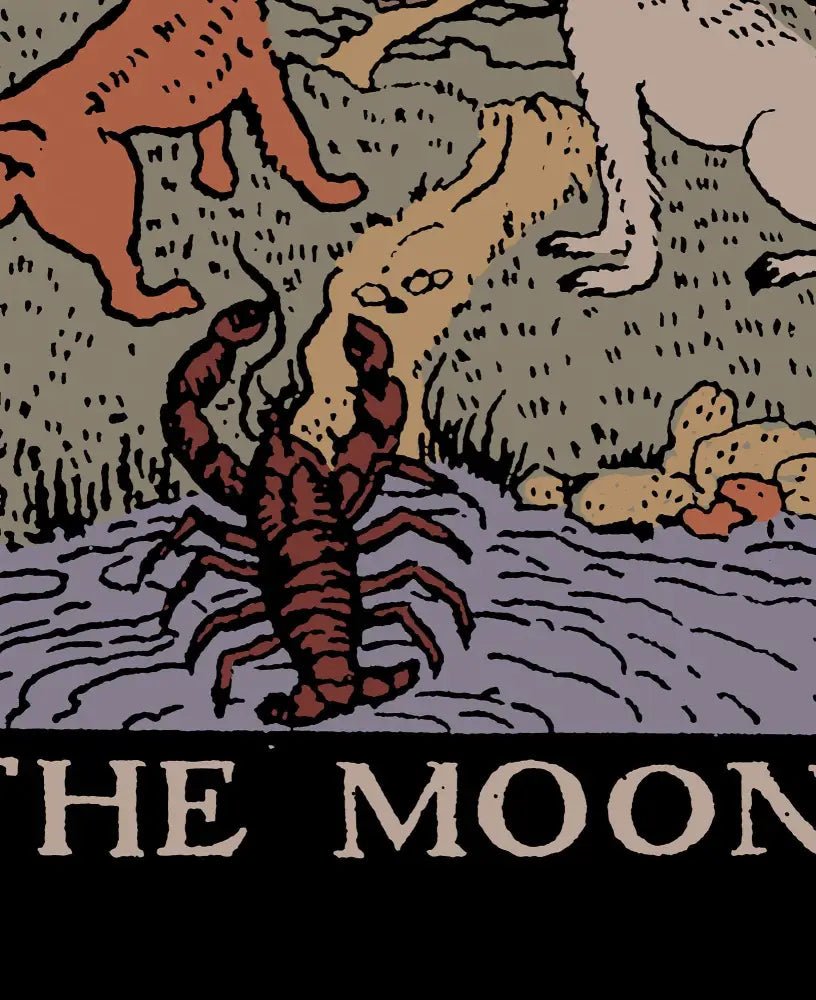 The Moon Tarot Card Print Darker Colorway Poster No Frame by My Store