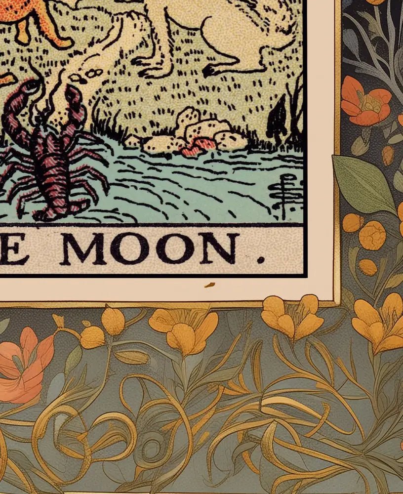 The Moon Tarot Card Print Mystical Moon Poster No Frame by My Store