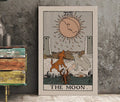 The Moon Tarot Card Print Neutral Vibe Poster Eclectic Art by My Store