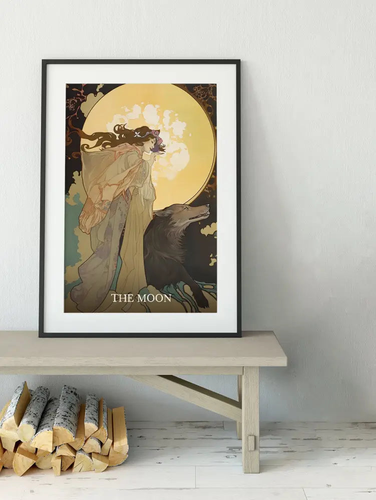 The Moon Tarot Card Print No Frame Poster by My Store
