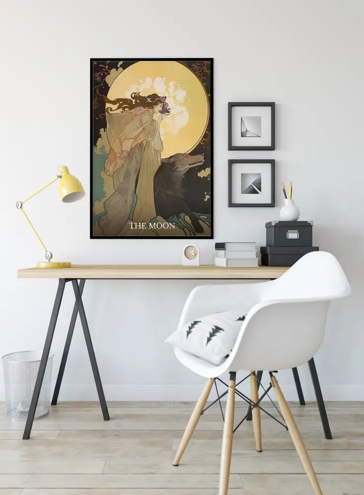The Moon Tarot Card Print No Frame Poster by My Store