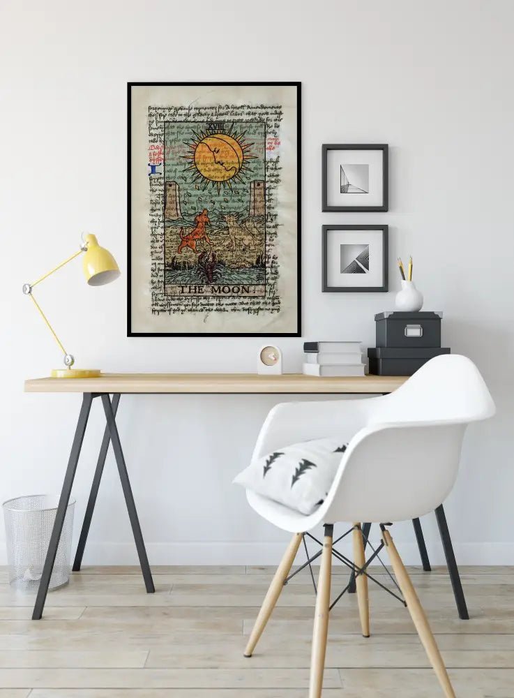 The Moon Tarot Card Print No Frame Wall Art by My Store