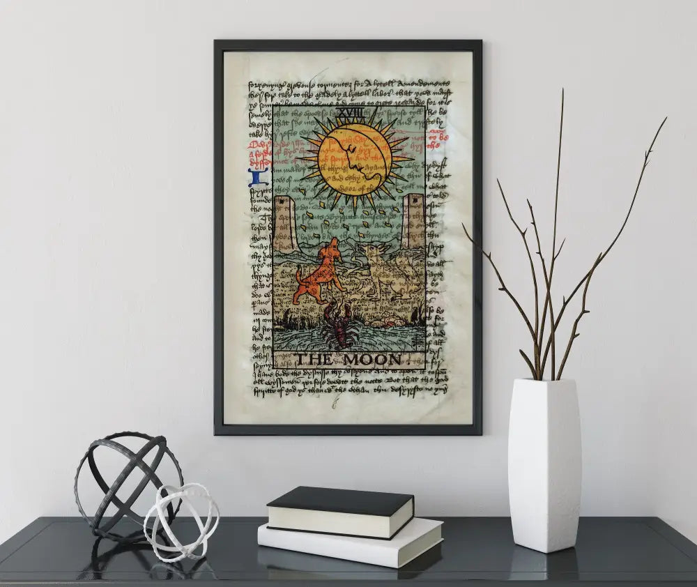The Moon Tarot Card Print No Frame Wall Art by My Store