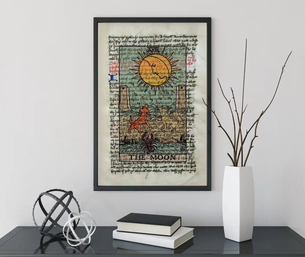 The Moon Tarot Card Print No Frame Wall Art by My Store