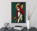 The Morrigan Warrior Goddess Poster in Mucha Style Unframed by My Store