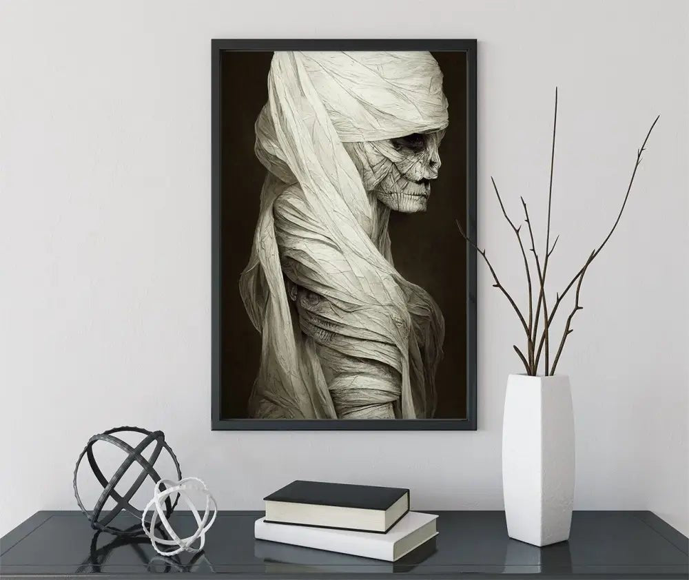 The Mummy Print Unframed Classic Monsters Halloween Art No Frame Poster For Spooky Home Decor by My Store