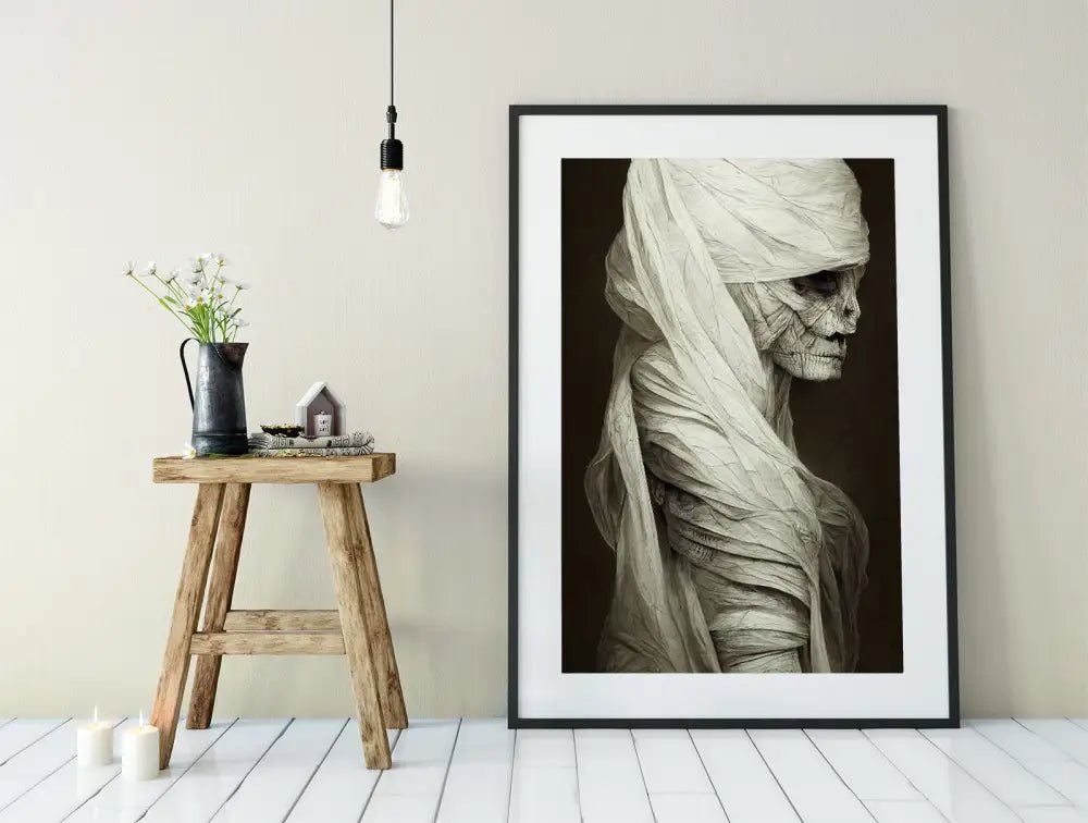 The Mummy Print Unframed Classic Monsters Halloween Art No Frame Poster For Spooky Home Decor by My Store